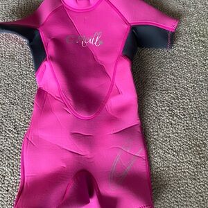 O’Neill reactor 2mm berry/slate spring wetsuit with back zip, toddler size 1